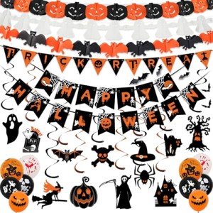Reusable Halloween Decorations - Happy Halloween Banner Set