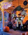 Halloween Witch Wreath with Pumpkin and Legs