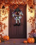 Halloween Witch Wreath with Pumpkin and Legs