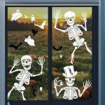 Halloween Window Stickers - 9 Reusable Sheets