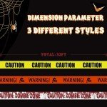 Jsdoin 30m Yellow Halloween Caution Tape
