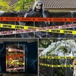 Jsdoin 30m Yellow Halloween Caution Tape