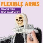 JOYIN 3-Piece Hanging Skeleton Halloween Decorations Set