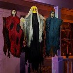 JOYIN 3-Piece Hanging Skeleton Halloween Decorations Set