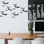 KUUQA 24-Piece 3D Bat Wall Decals for Halloween