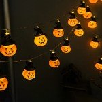 Jsdoin 20 LED Pumpkin String Lights for Halloween