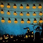 Jsdoin 20 LED Pumpkin String Lights for Halloween