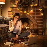 Jsdoin 20 LED Pumpkin String Lights for Halloween
