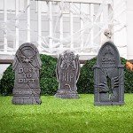 5-Pack Halloween Foam Tombstone Decorations with Stakes