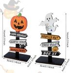 AWAVM Halloween Table Decor Set: Pumpkins & Ghosts