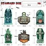 6 Pack Fluorescent Halloween Graveyard Decorations