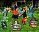 6 Pack Fluorescent Halloween Graveyard Decorations