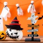 AWAVM Halloween Table Decor Set: Pumpkins & Ghosts