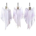 3-Pack Halloween Ghosts Hanging Decorations 65 cm