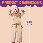 Scary 152 cm Animated Clown Decor for Halloween