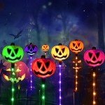 Homeleo Solar Pumpkin Lights for Outdoor Halloween Decor