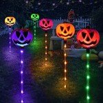 Homeleo Solar Pumpkin Lights for Outdoor Halloween Decor