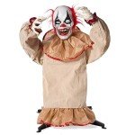 Scary 152 cm Animated Clown Decor for Halloween
