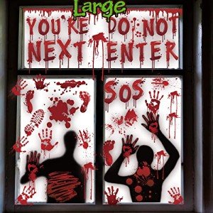 Realistic Bloody Halloween Window Stickers