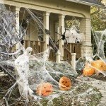 Stretchable Halloween Spider Web Decoration with Spiders