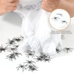Stretchable Halloween Spider Web Decoration with Spiders
