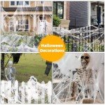 Stretchable Halloween Spider Web Decoration with Spiders