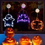 Halloween Window Lights: Pumpkins, Ghosts & Bats