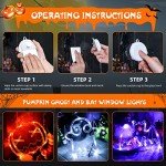 Halloween Window Lights: Pumpkins, Ghosts & Bats