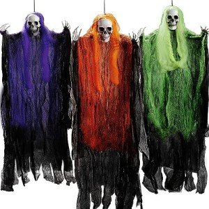 3-Piece Hanging Grim Reaper Halloween Decoration Set