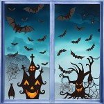 Halloween Window Stickers Set: Bats & Spiders