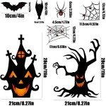 Halloween Window Stickers Set: Bats & Spiders