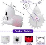 Inflatable Flying Ghost with LED Halloween Decor