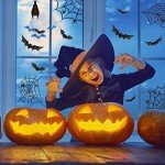Halloween Window Stickers Set: Bats & Spiders