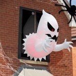 Inflatable Flying Ghost with LED Halloween Decor