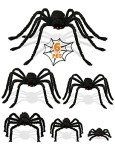 HOPOCO Halloween Plush Spider Set - 6 Sizes