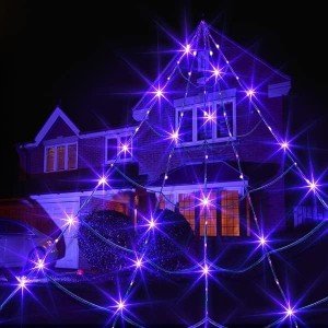 Eambrite Halloween Giant Black Spider Web Lights