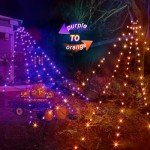 Eambrite Halloween Giant Black Spider Web Lights
