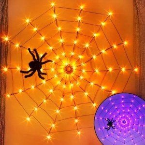 Eambrite Halloween Spider Web Lights - Spooky Decor