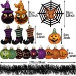 Halloween 24-Piece Decorative Shatterproof Ornaments Set