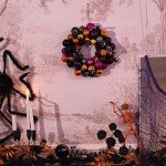 12-Inch Pre-Lit Halloween Ball Wreath Decoration
