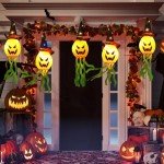 Battery-Powered Waterproof Halloween Pumpkin Lights - 5 Pack