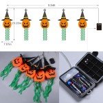 Battery-Powered Waterproof Halloween Pumpkin Lights - 5 Pack