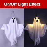Light Up Ghost Decor for Halloween - 2 pcs