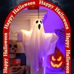 Light Up Ghost Decor for Halloween - 2 pcs
