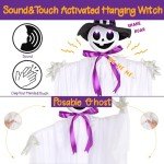 55" LED Motion Ghost with Witch Hat Decoration