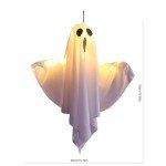 Light Up Ghost Decor for Halloween - 2 pcs