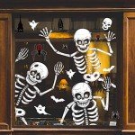 Bloody Handprint Footprint Halloween Window Clings Set