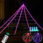 Giant 5m LED Halloween Spider Web Lights
