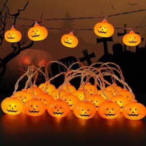Halloween Pumpkin String Lights - 3m, 20 Pieces