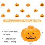 Halloween Pumpkin String Lights – 20 Pieces, 3 Metres